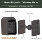 Hosmart Wireless Driveway Alarm System, 1/2 Mile, 2 Sensors And 1 Receiver