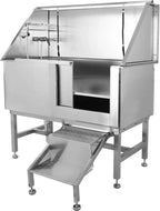Cuisinaid 50-Inch Stainless Steel Dog Grooming Tub With Ramp, Faucet And Drain Kit