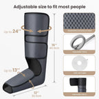 PureHeal Air Compression Foot And Leg Massager, Black - 5 Modes, 5 Intensities