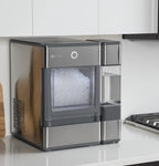 GE Profile Countertop Nugget Ice Maker With Side Tank, Stainless Steel, 33 lbs Daily Ice Production - Opal