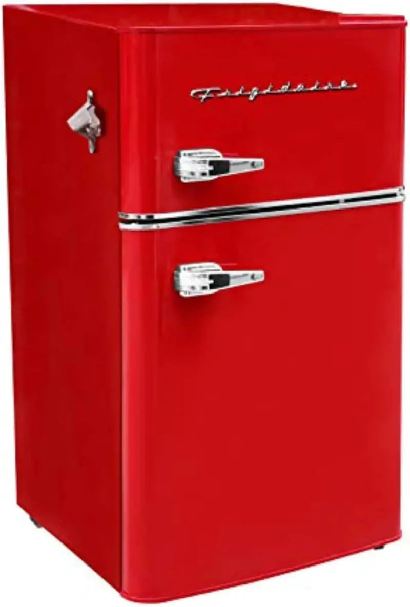 Frigidaire Retro-Style Mini Fridge With Freezer, 3.1 Cu. Ft., Two-Door, Built-In Bottle Opener