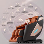 4D Full Body Massage Chair With 53.14 in SL Track, Zero Gravity And 12 Auto Modes