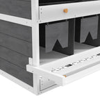 PawHut Chicken Nesting Boxes With 2 Egg Collection Trays, 8 Compartments