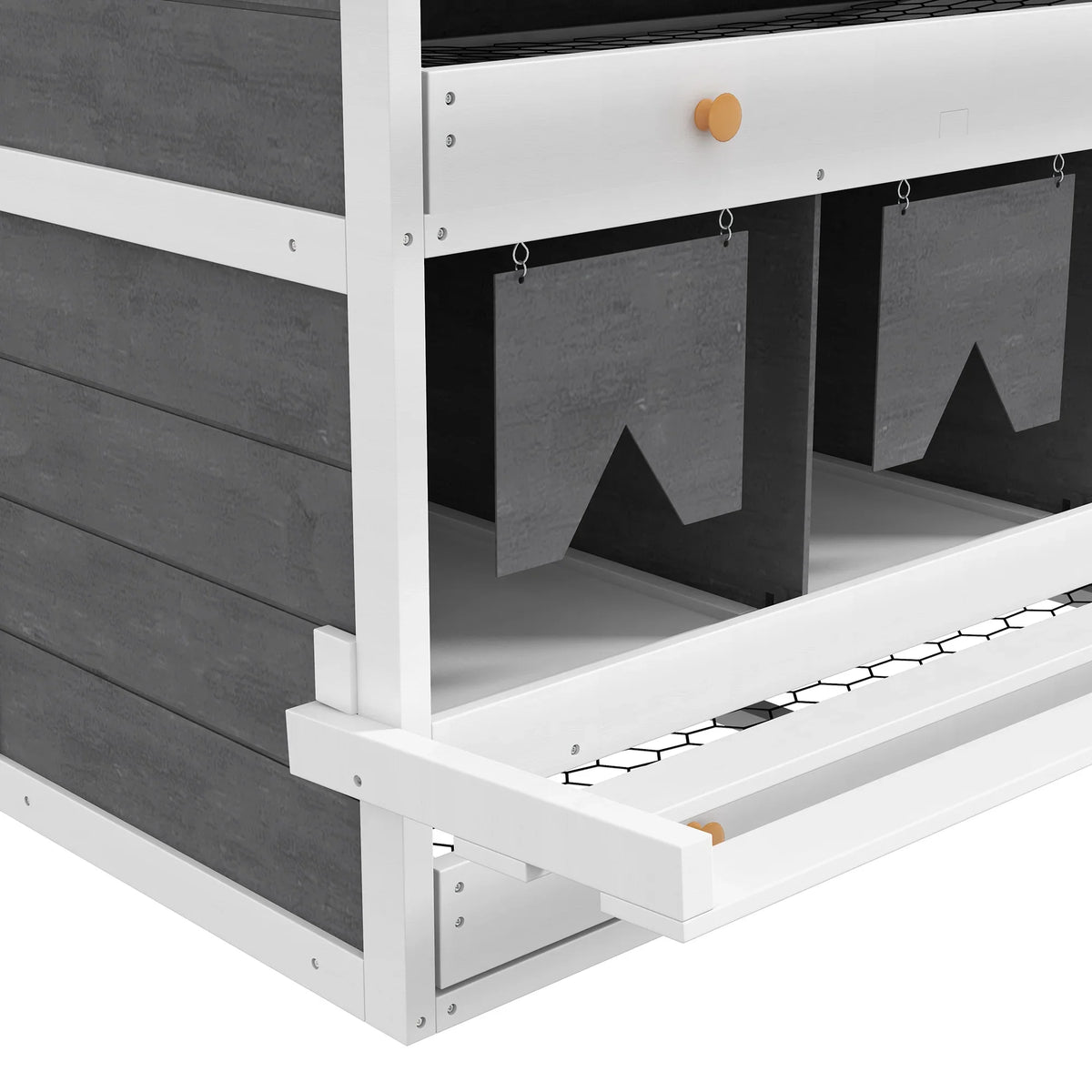 PawHut Chicken Nesting Boxes With 2 Egg Collection Trays, 8 Compartments