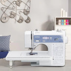 Brother Computerized Sewing And Quilting Machine, 165 Built-In Stitches, LCD Display, White, 20x12x17 - XR9550