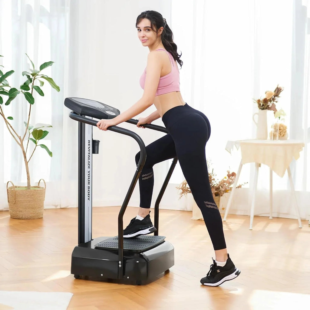 Zelus Whole Body Vibration Plate Exercise Machine, 500W, 99 Levels, 3 Preset Modes, 2 Resistance Bands, 330lb Capacity