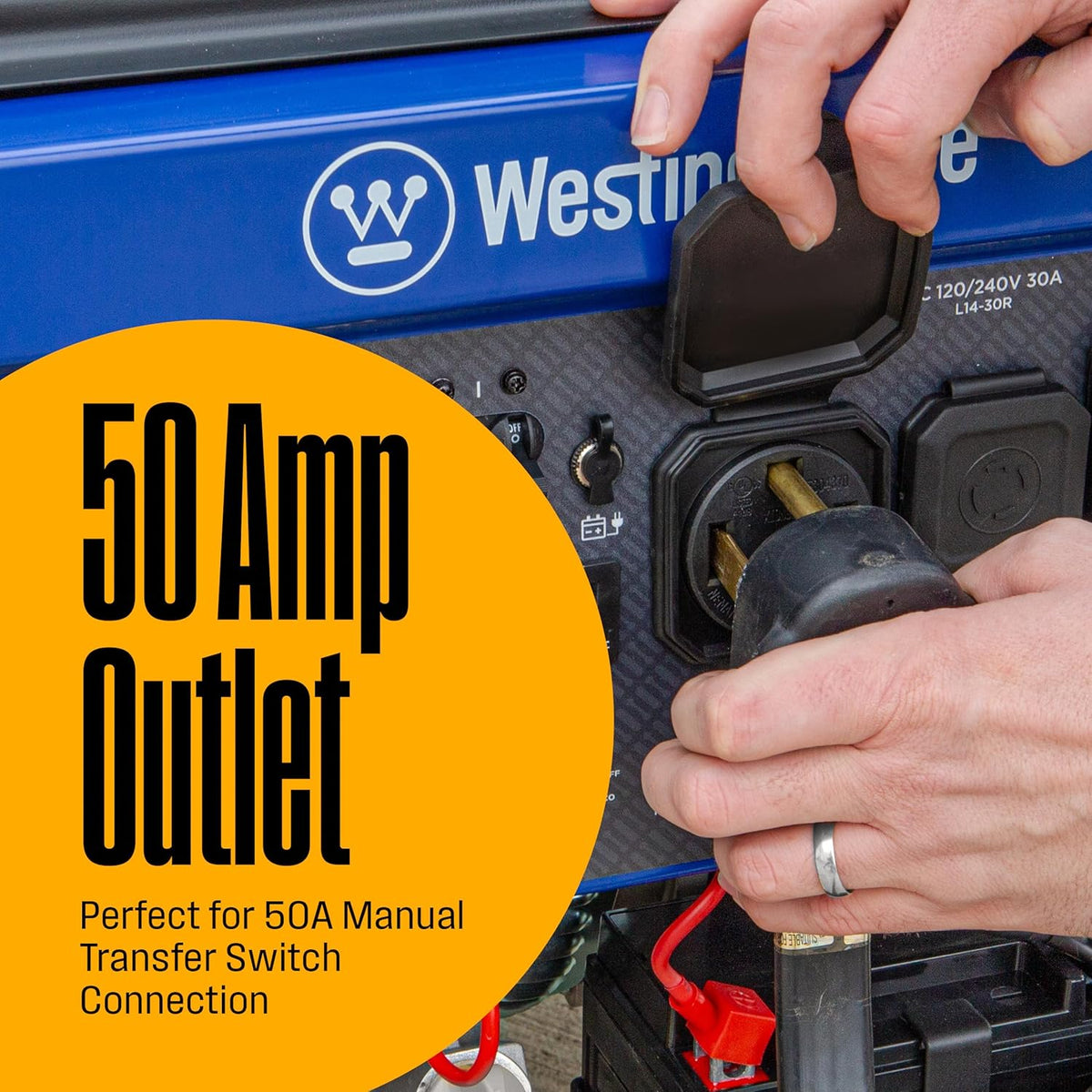 Westinghouse Dual Fuel Portable Generator, 12500 Watt, Gas And Propane, Remote Electric Start, Transfer Switch Ready