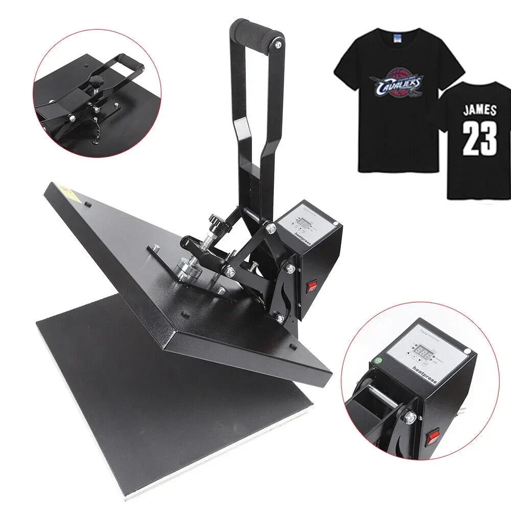 DENEST Clamshell Heat Press Machine 16in x 20in For T-Shirt Sublimation And Digital Transfer