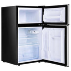 3.2 Cu. Ft. 2-Door Compact Refrigerator With Freezer - Black, Gray Or White