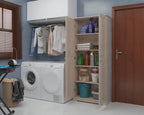 Solid Wood Freestanding Pantry Storage Cabinet With 2 Doors And 3 Adjustable Shelves
