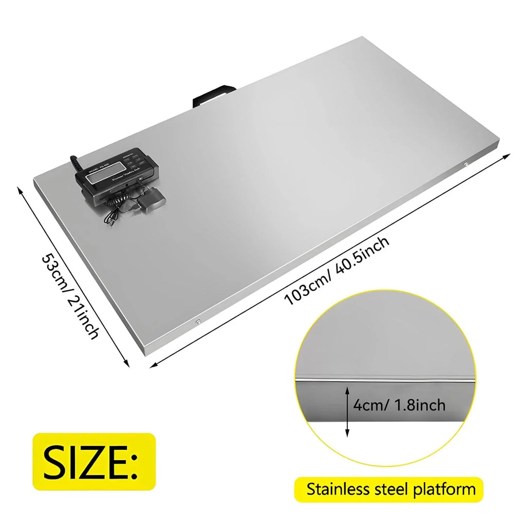 Digital Livestock Scale 1100 Lbs x 0.2 Lbs Stainless Steel Platform