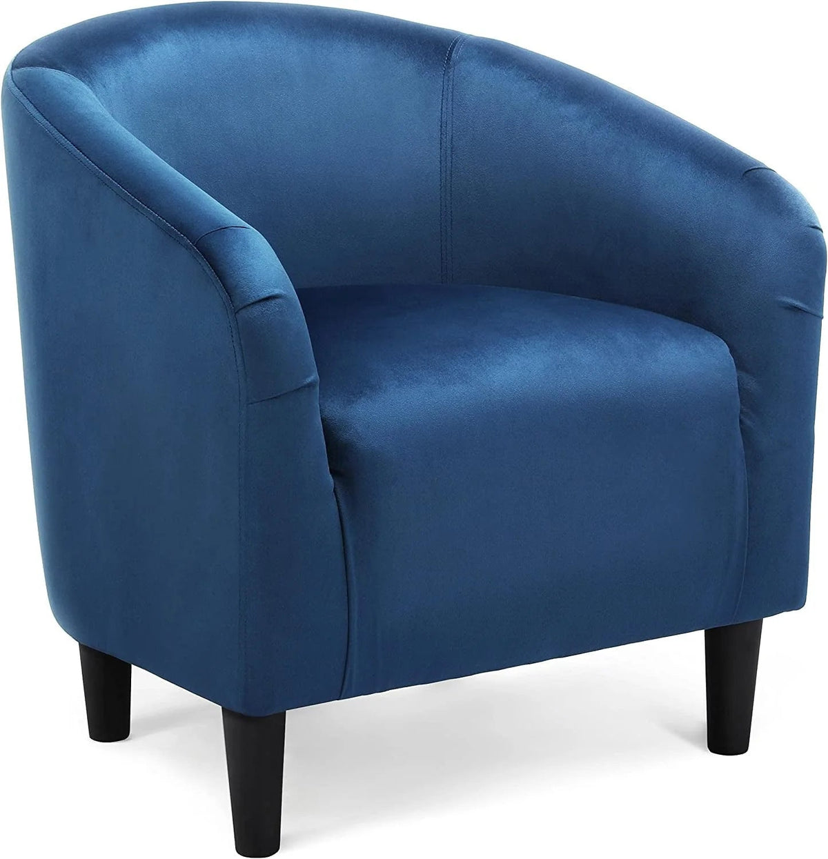 Velvet Accent Barrel Chair With Armrest And Low Back, Pink - 28x26x29in
