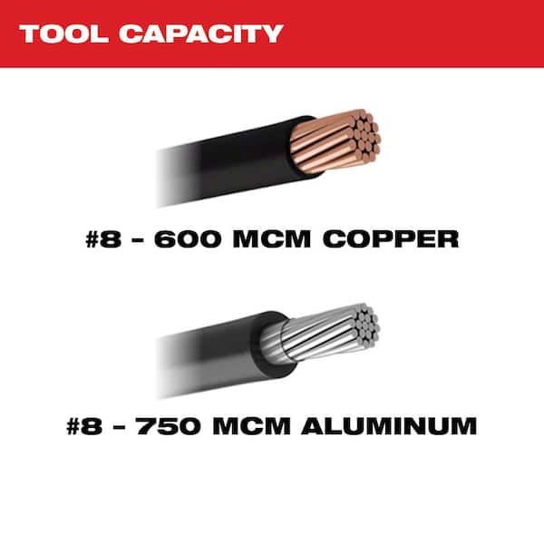 Milwaukee M12 12V Lithium-Ion Cordless 600 MCM Cable Cutter Kit With One 3.0Ah Battery, Charger And Hard Case