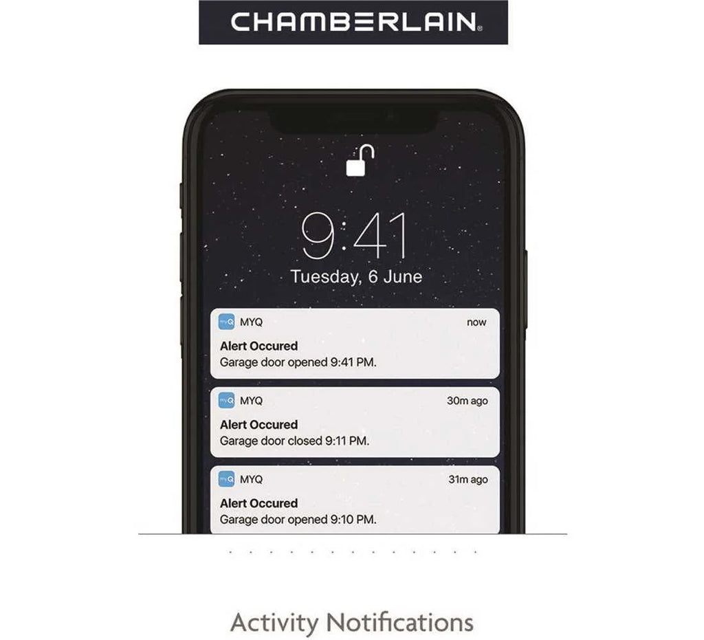 Chamberlain 0.5 HP Chain Drive Smart Garage Door Opener With 7 ft Rail - C2212T