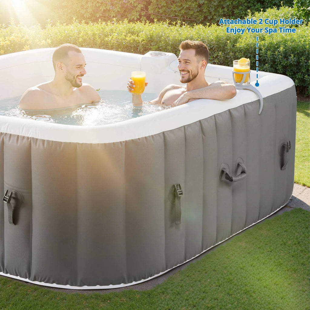 SEGMART Inflatable Hot Tub Spa, 73 inch, 4-6 Person, 130 Jets, 240 Gallon Capacity