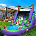 Commercial Grade Adult Water Slide With Pool, Full PVC, 21x9x12ft, 750w Blower