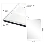Frameless Beveled Prism Wall Mirror - Clear