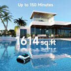 WYBOT Cordless Robotic Pool Vacuum, 150 Mins Runtime, For Inground Pools Up To 1,614 Sq.ft - C1