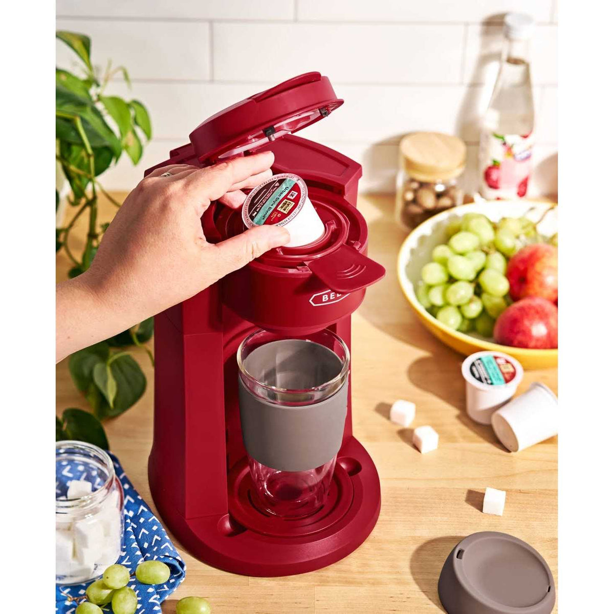 Bella Single Serve Coffee Maker, 15 oz, Dual Brew With Auto Shutoff