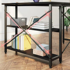 Small L-Shaped Computer Desk With Reversible Storage Shelves - 55-Inch / 47-Inch