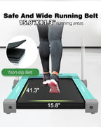 FYC 2-in-1 Under Desk Treadmill, 2.5HP, 41.3 x 15.6 inch, 265 Lbs Capacity, Green