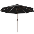 EliteShade 9ft Market Patio Umbrella With 80 LED Lights, Ruby