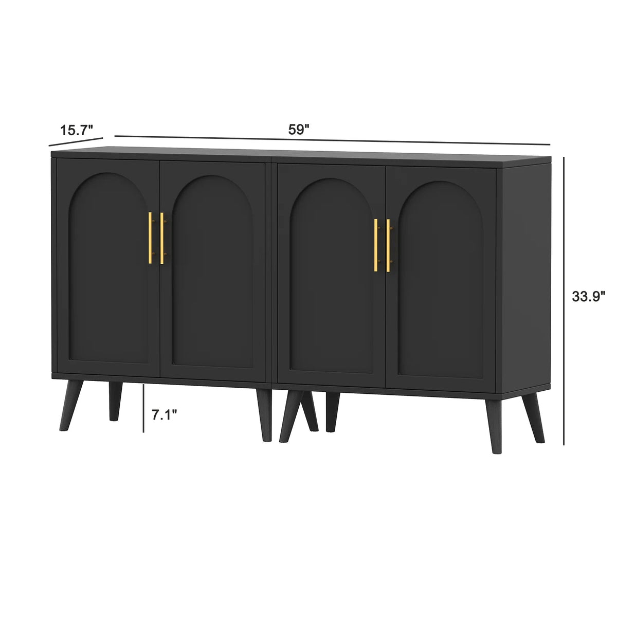 Rovaurx Set Of 2 Rattan Storage Cabinets With Doors