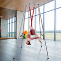 KFFKFF Aerial Yoga Swing Stand And Hammock Kit, 8.30 x 6.3 x 9.68 ft, 551.15 lbs, Red - HM-559WR6