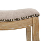 Ridge Home Goods 26 Inch Saddle Wood Counter Height Stool - Weathered Natural