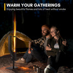 Rayzi 58 Inch Wood Pellet Patio Heater Fire Pit