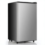TINKLE WELL Mini Fridge With Freezer, 3.2 Cu Ft, Single Door, Silver
