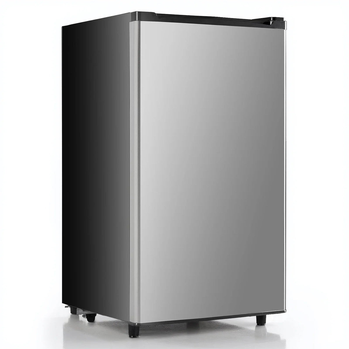 TINKLE WELL Mini Fridge With Freezer, 3.2 Cu Ft, Single Door, Silver