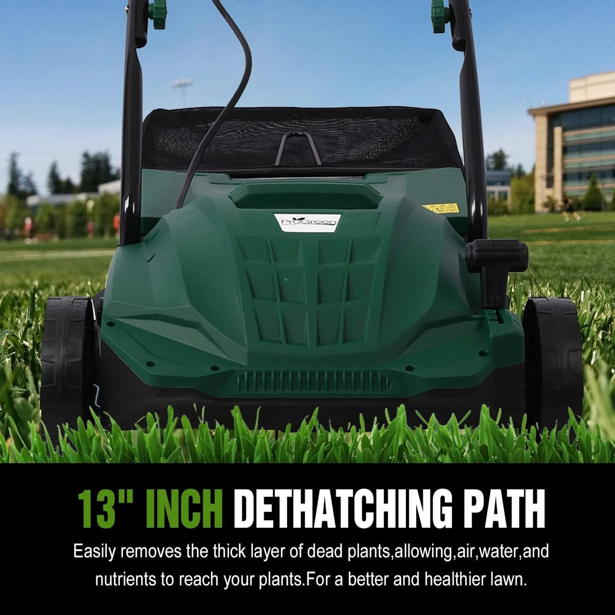 Seizeen 16-Inch Lawn Dethatcher And Scarifier - 15 Amp, 58 QT