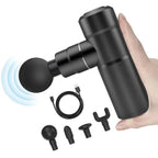 Comfier Mini Deep Tissue Massage Gun With 4 Heads And USB Charging