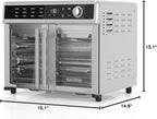 BLACK+DECKER Crisp 'N Bake 12 in 1 Air Fryer Toaster Oven, 12 in Pizza, 6 Slices - French Doors