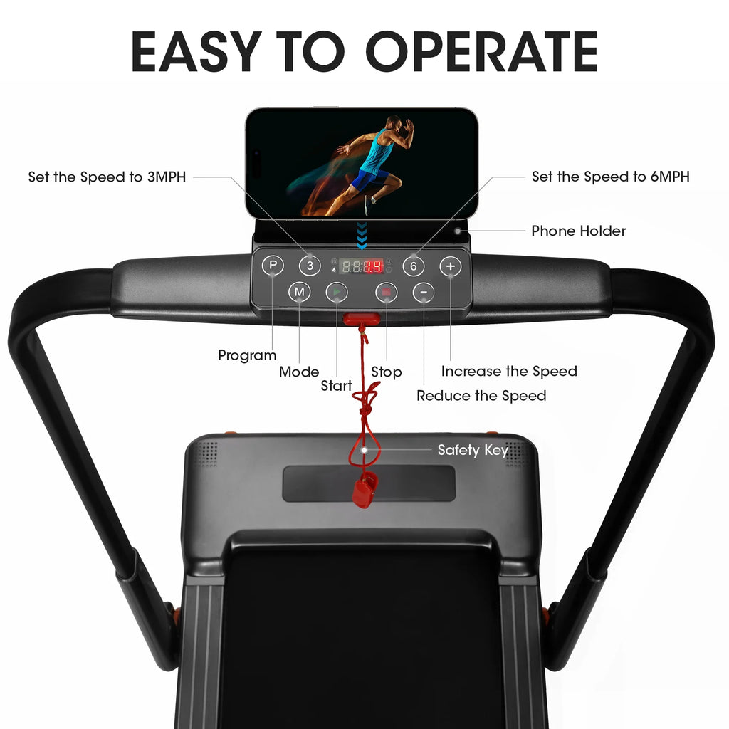 MaxKare 2-in-1 Folding Under Desk Treadmill, 2.5HP, 7.5MPH, 265 lbs Capacity