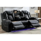 Power Reclining Sofa With Wireless Charging, Reading Light, USB/AC Ports And Cup Holders