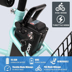 Docred 24in Electric Tricycle, 7 Speed 3 Wheel E-Bike With Large Basket, 350W 36V 10.4Ah - 15.5 MPH