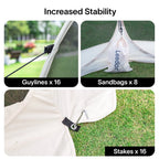 Alvantor Screen House Camping Instant Canopy 12 ft x 12 ft - Beige