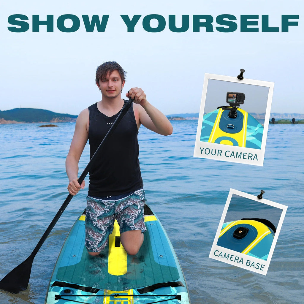 Genreen Inflatable Fishing Stand Up Paddle Board 11in With Full SUP Accessories