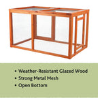 TRIXIE Weatherproof Outdoor Wooden Chicken Coop With 2 Nesting Boxes And Run, Brown