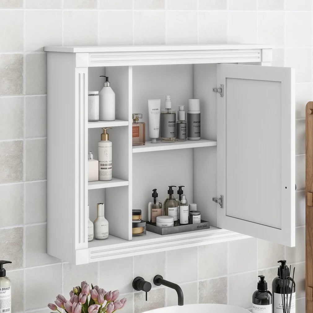 36'' Bathroom Vanity Set With Ceramic Sink Top, Mirror Cabinet, 2 Doors And 2 Drawers - Gray