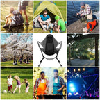 VEANERWOOD Folding Rocking Camping Chair With Pocket, Steel, 330lbs Capacity