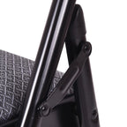 Costway Folding Chairs With Fabric Upholstered Padded Seats And Metal Frame - Set Of 6