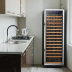 Lanbo 165 Bottle Built-In Black Single Zone Wine Cooler, 24 inch Width - LW177S