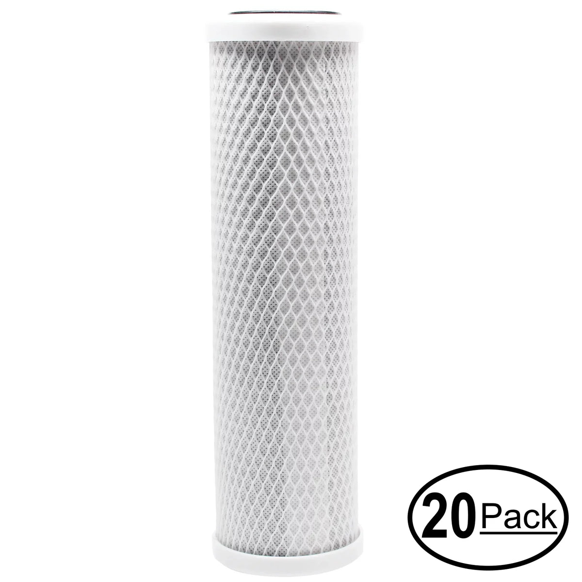 Denali Pure Replacement Activated Carbon Block Filter 20-Pack, 10 inch For PurePro Alkaline RO System - EC106
