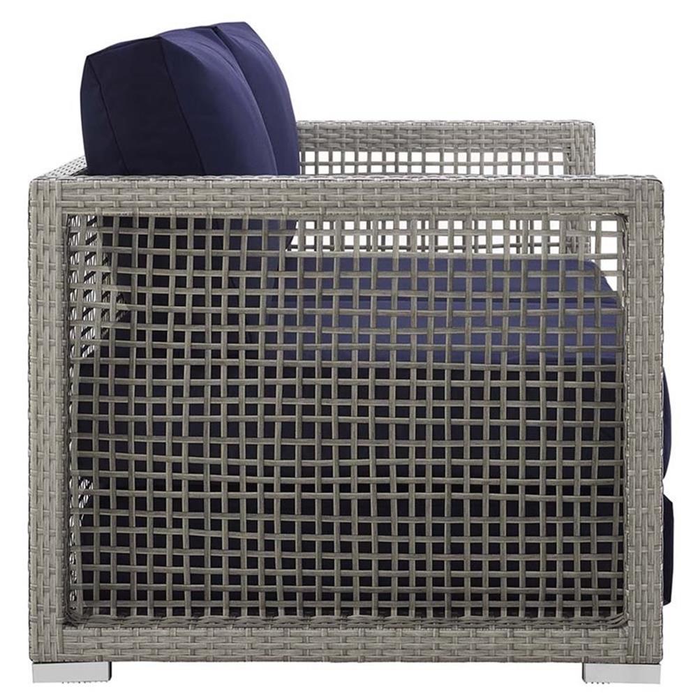 Afuera Living Wicker Patio Loveseat, Gray - 52in W x 32in D