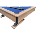 Bluewave Pool Table 7-Ft, Driftwood Melamine, Dark Blue Wool Felt - Excalibur