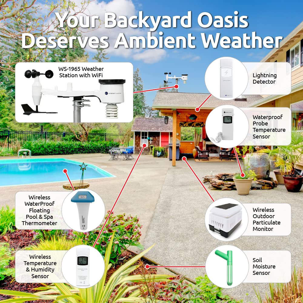 Ambient Weather WiFi Weather Station With Remote Monitoring And Network Access - WS-1965
