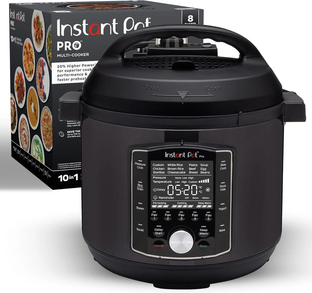 10-in-1 8-Quart Pressure Cooker And Multicooker - Black
